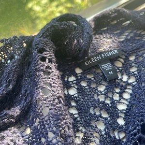 Eileen fisher linen and viscose jacket with metallic accents, Medium